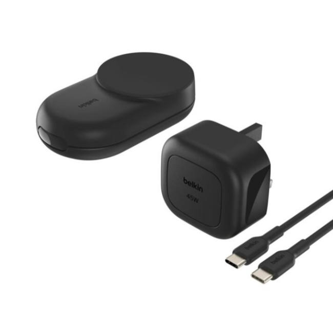 Belkin 3-In-1 Foldable Magnetic Charger Qi2 25W | Black | WIZ037MYBK - Image 5