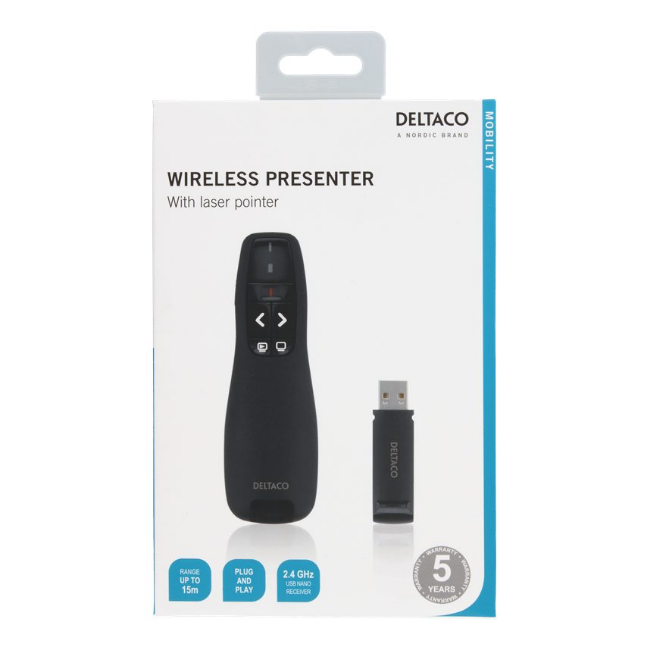 Deltaco Wireless Presenter & Laser Pointer | WP001 - Image 2