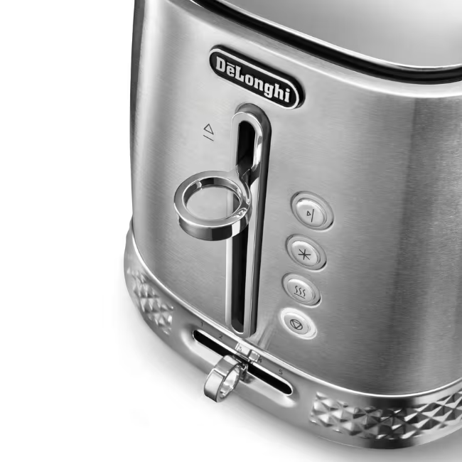 DeLonghi Diadema 2 Slice Toaster | Long Slots | Stainless Steel | CTV3003.M - Image 4