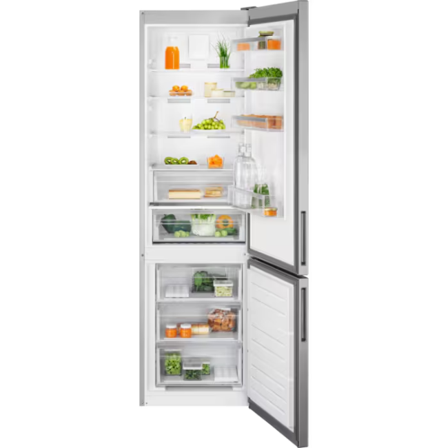 Electrolux 600 TwinTech® No Frost Fridge Freezer - Grey + Stainless Steel | LNT6ME36U2 - Image 2