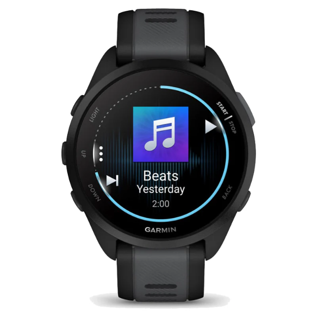 Garmin Forerunner 165 Music Smart Watch - Black and Slate Grey | 010-02863-30 - Image 4