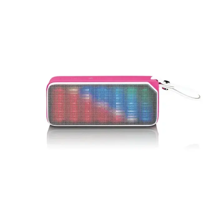 Lenco Bluetooth Stereo Speaker With Party Lights | Pink | BT-191PK