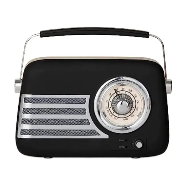 iTek Portable Bluetooth Retro FM Radio | Black | I60028BLK