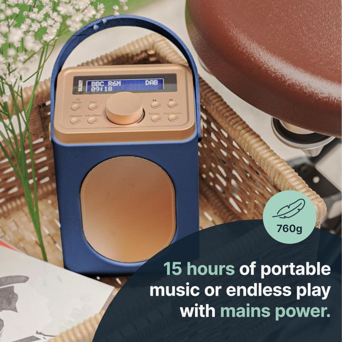 Majority Little Shelford Portable Radio | DAB+ Bluetooth | Blue | LSHDABMIDUK - Image 2