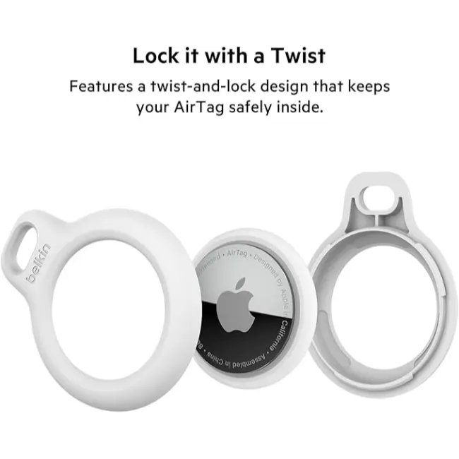 Belkin Secure Apple Air Tag Holder With Strap - White | F8W974BTWHT - Image 2