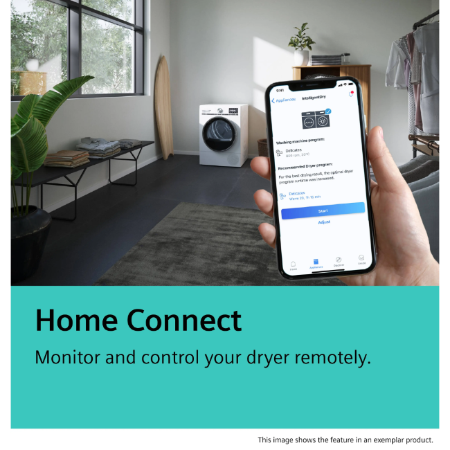 Siemens IQ500 Heat Pump Tumble Dryer 9kg - White | WQ46H2D9IE - Image 10