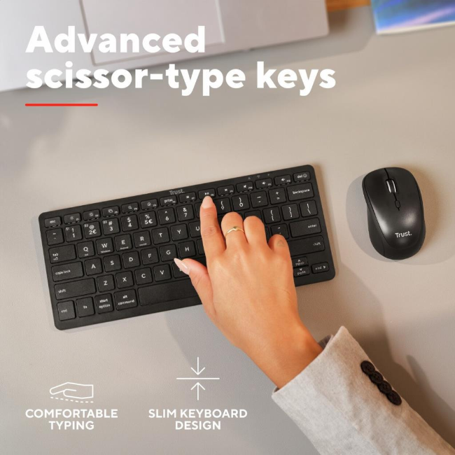 Trust Multi Device Bluetooth Keyboard | Black | T26192  - Image 6