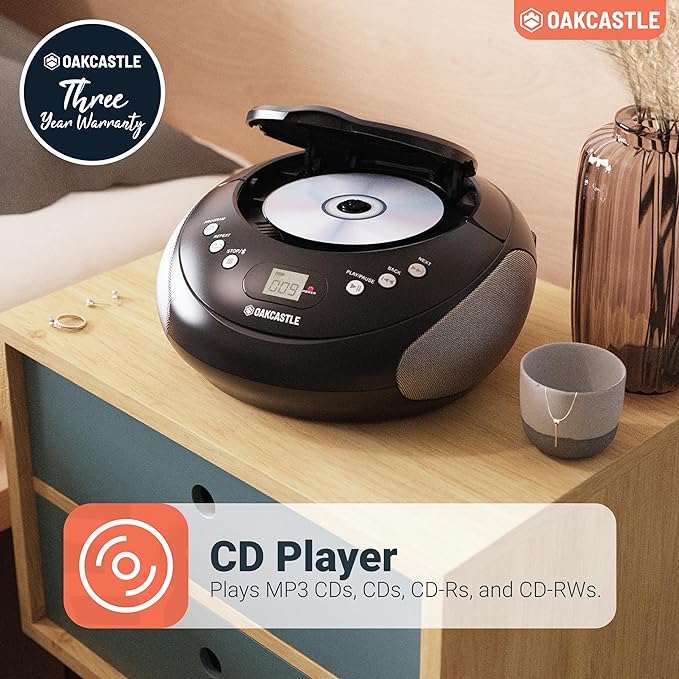 Oakcastle CD250 Portable CD Boombox - Black | 1000002945 - Image 4