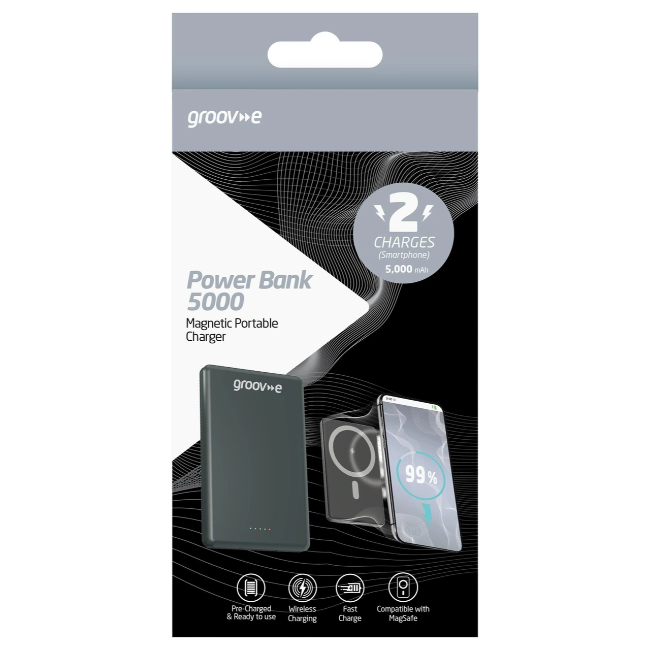 Groove Slimline Magnetic Power Bank | 5000mah | GVCH5000MSR - Image 2