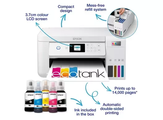 Epson Ecotank Printer - White | ET-2856 - Image 2
