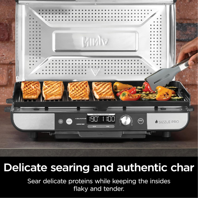 Ninja Sizzle Pro Xl Grill & Flat Plate - Silver/Black | GX101UK - Image 7