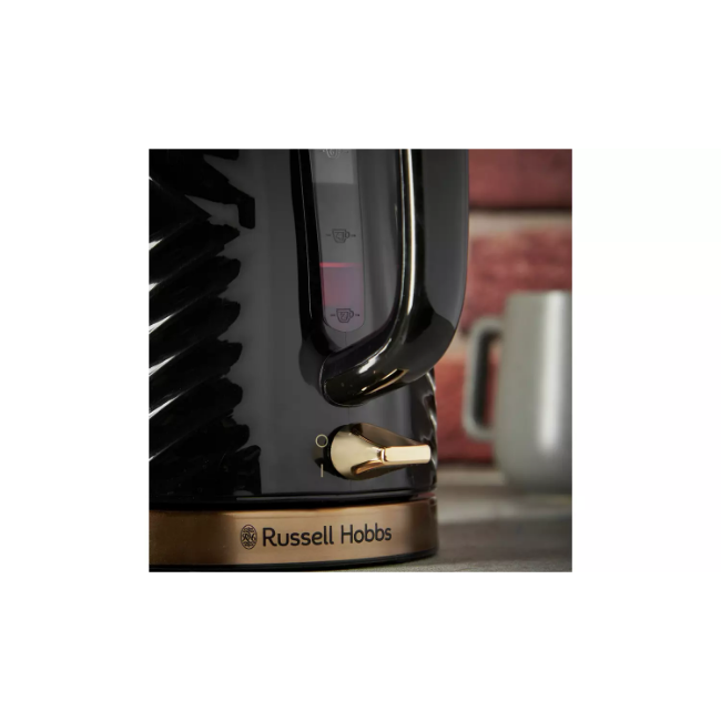 Russell Hobbs Groove Kettle 1.7L - Black | 26380 - Image 2 Russell Hobbs Groove Kettle 1.7L - Black | 26380 - Image 2