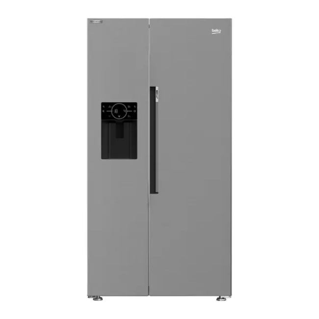 Beko Freestanding  American Style Fridge Freezer - Brushed Steel | ASP352VPX Beko Freestanding  American Style Fridge Freezer - Brushed Steel | ASP352VPX