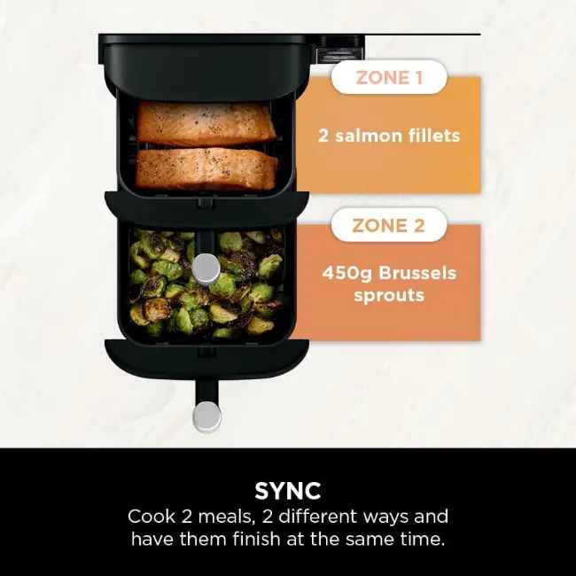 Ninja Double Stack 2 Drawer Air Fryer 7.6L | SL300UK - Image 9