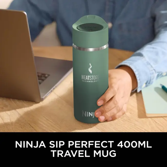 Ninja Sip Perfect Travel Mug | 400ml | Green | DW1603EUUKGN - Image 2