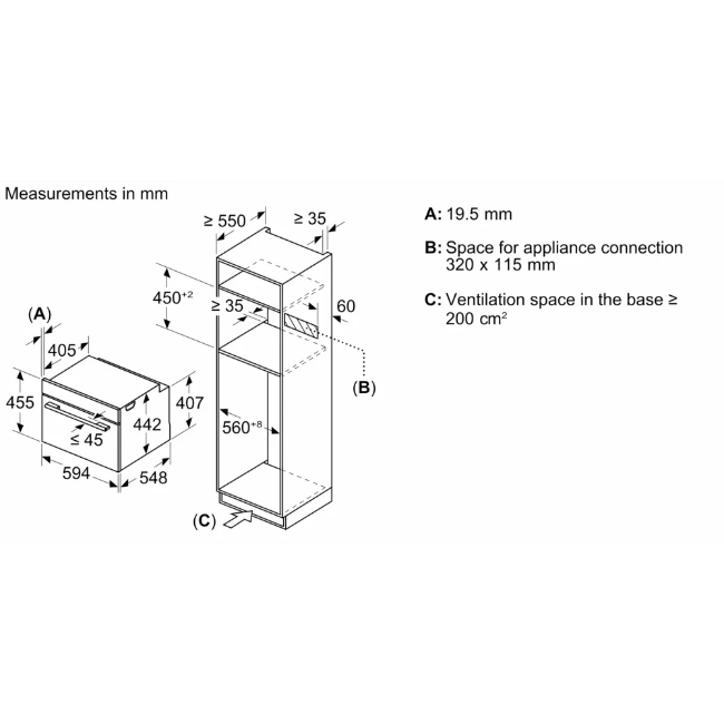 Bosch Series 8 Built-in Compact Oven with Microwave Function - Black | CMG7241B1B - Image 8