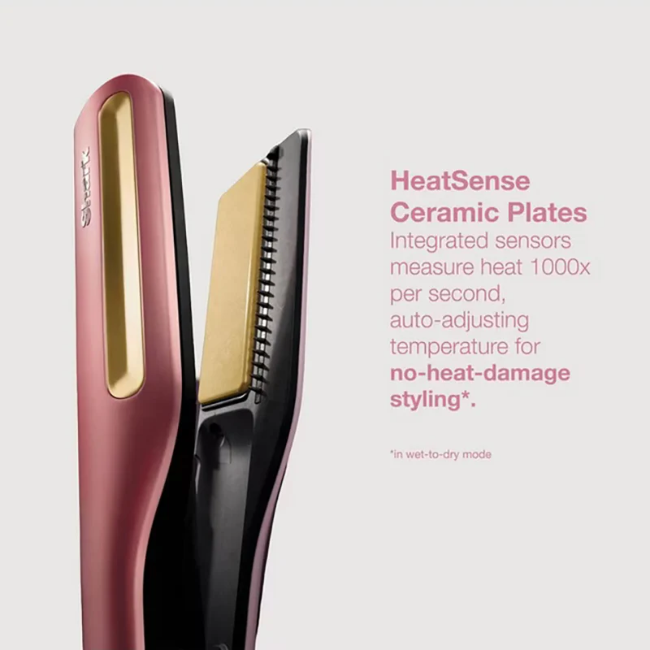 Shark SilkiPro Straight Hair Straightener + Dryer in One Tool - Rose Petal | HT401UKPK - Image 4