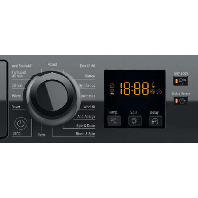 Hotpoint Anti-Stain Washing Machine 9kg 1400sp - Black | HNR9W64BSIRE - Image 4