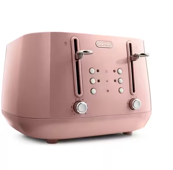 Delonghi Eclettica 4 Slice Toaster - Pink | CTY4003.PK - Image 3