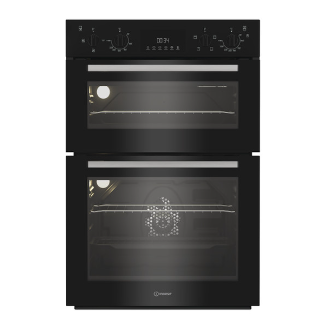 Indesit Built-in Double Oven - Black | DII10DB