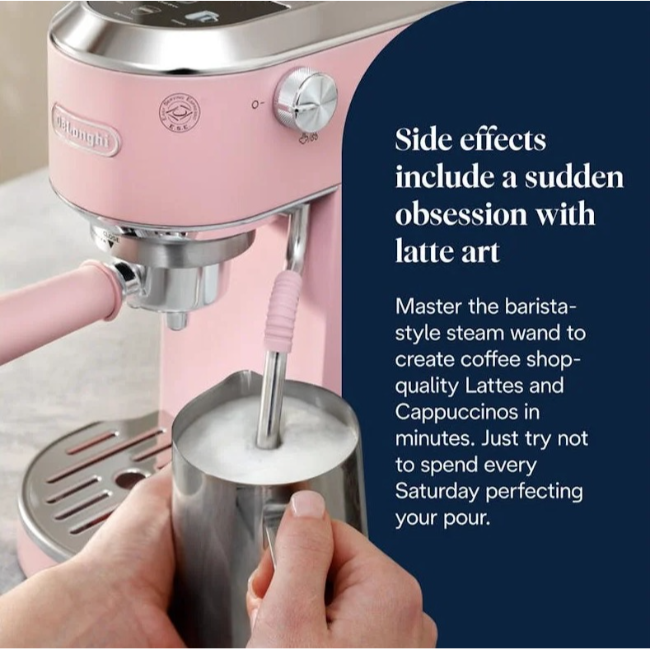 DeLonghi Dedica Duo Coffee Machine | Pink | EC890.PK - Image 6