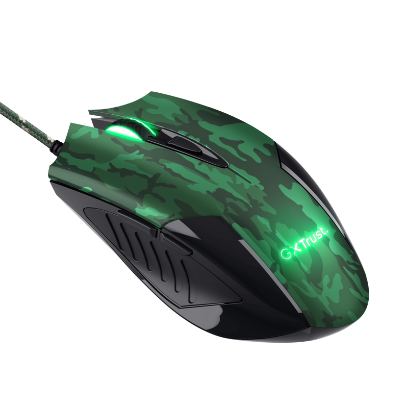 Trust GXT 781 RIXA Gaming Mouse & Pad - Camouflage Green | T23611 - Image 4