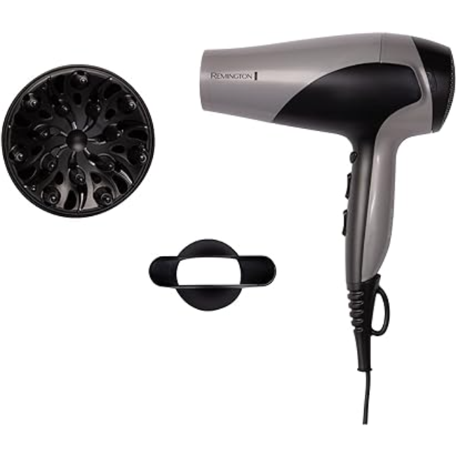 Remington Ionic Hairdryer 2200w - Grey & Black | D3190S - Image 2