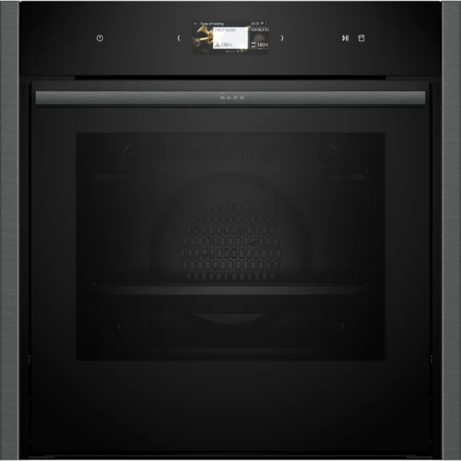 Neff N90 Built-In Oven with Steam Function and Slide'n'Hide -  Black/Graphite | B64VS71G0B