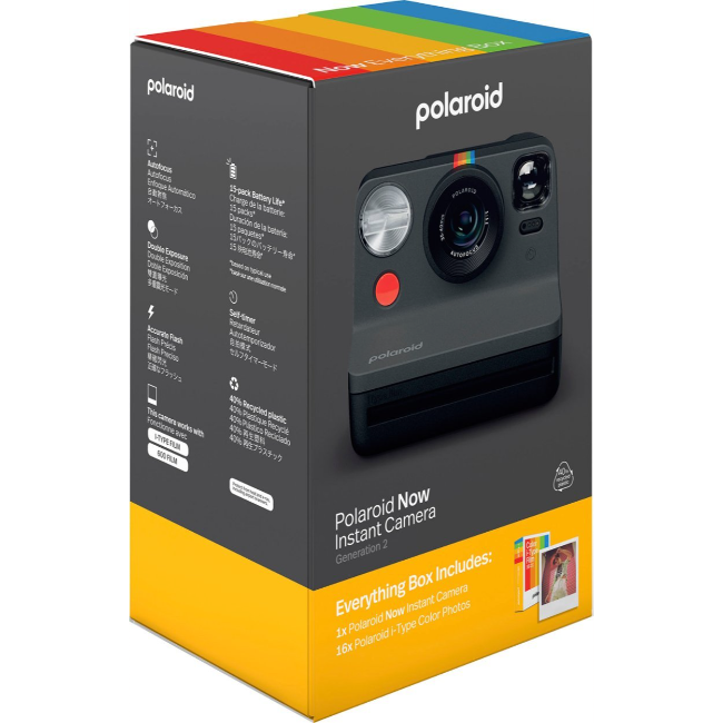 Polaroid NOW Instant Camera Gen2 Everything Now Box - Black | 6248 - Image 5 Polaroid NOW Instant Camera Gen2 Everything Now Box - Black | 6248 - Image 5
