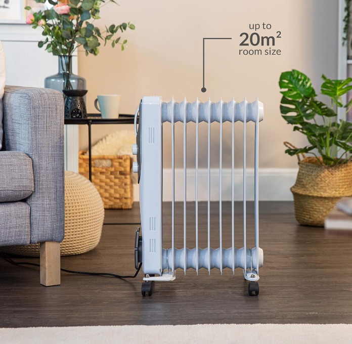 Russell Hobbs Oil Radiator 2kw | White | RHOFR5002 - Image 4