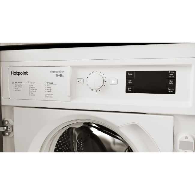 Hotpoint Built-in Anti-stain Washer Dryer - White | BIWDHG961485UK - Image 9