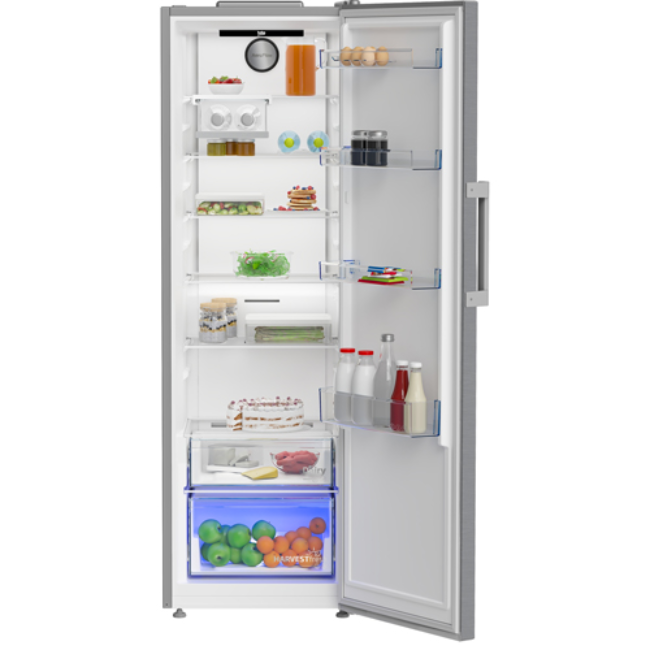Beko Freestanding AeroFlow™ Tall Larder Fridge - Stainless Steel Effect | LNP4686LVPS - Image 4