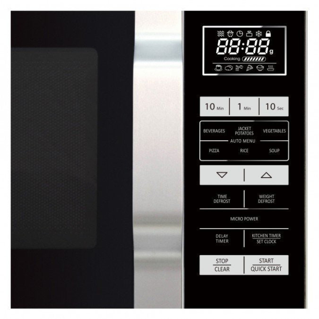 Sharp 23L Freestanding 900w Microwave - Silver | R360SLM - Image 2