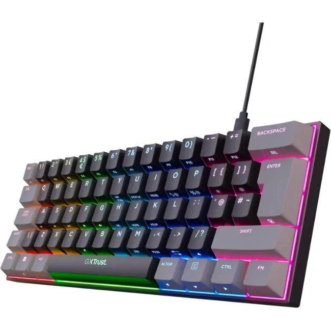 Trust GXT 867 Mini Gaming Keyboard | RGB Illumination | T24886