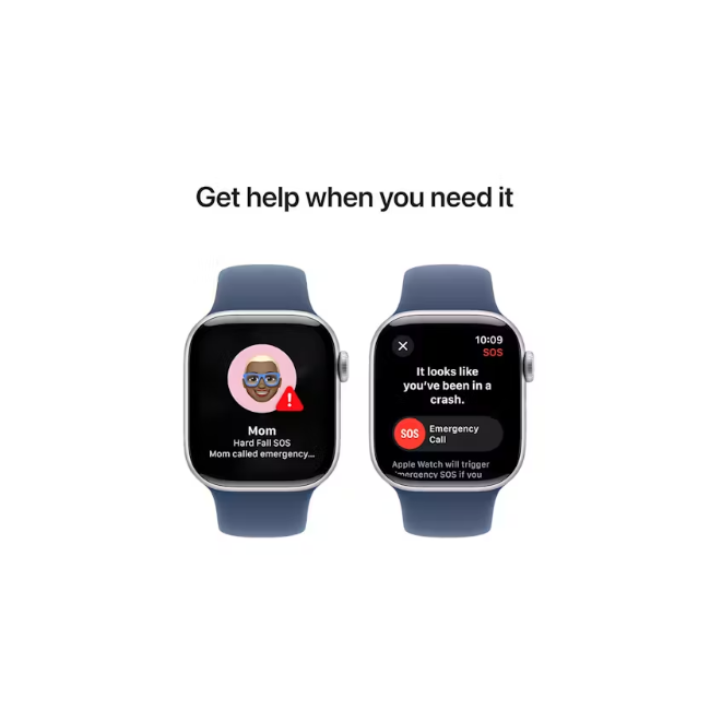 Apple Watch 10 GPS 46mm Med/Lrg - Silver/Denim  | MWWM3QA-A - Image 4