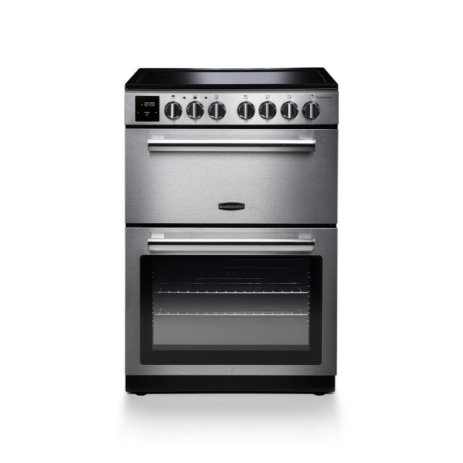Rangemaster Professional Plus 60cm Ceramic Cooker - Steel/Chrome | PROPL60ECSS-C