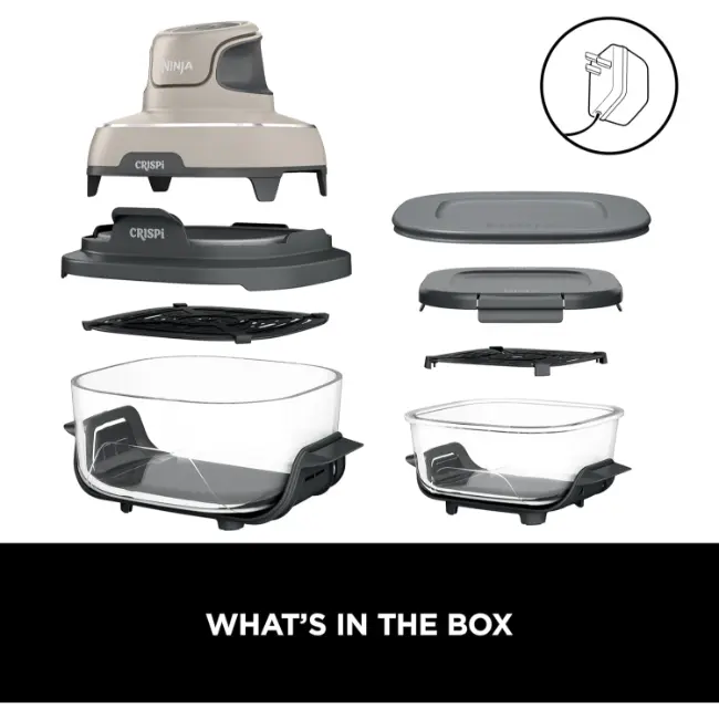 Ninja CRISPi 4-in-1 Portable Glass Air Fryer | Stone | FN101UKST - Image 4