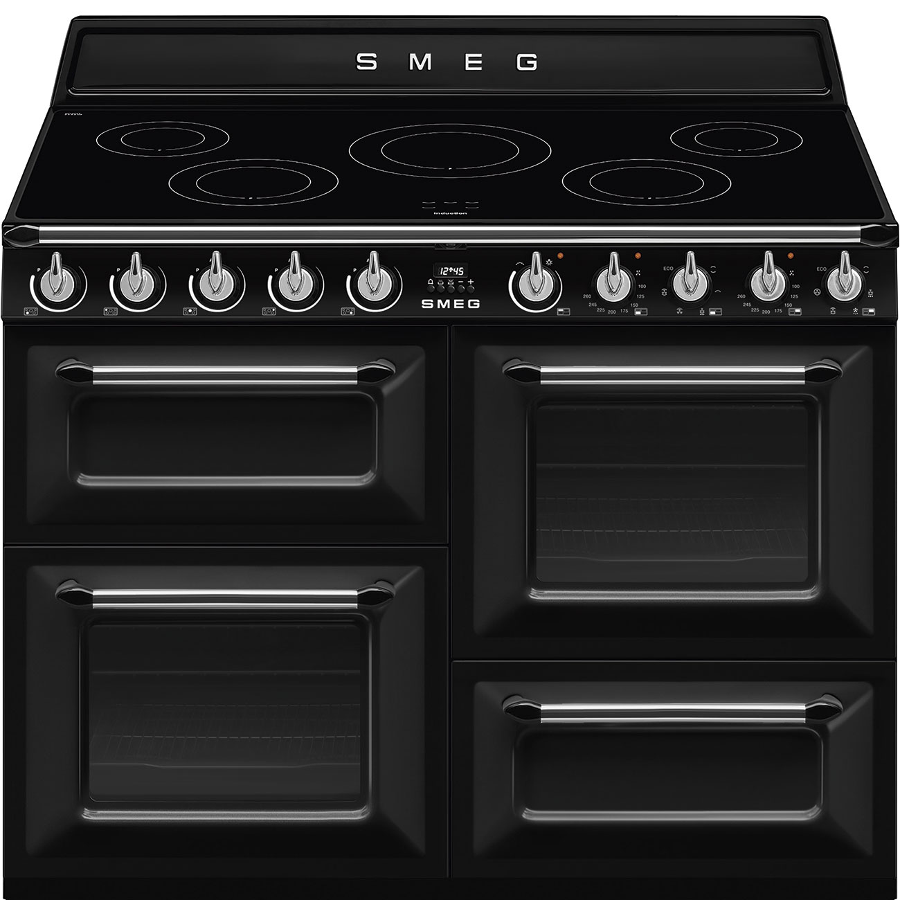 Smeg Victoria 110cm Electric Range Cooker with induction Hob - Black | TR4110IBL2 Smeg Victoria 110cm Electric Range Cooker with induction Hob - Black | TR4110IBL2