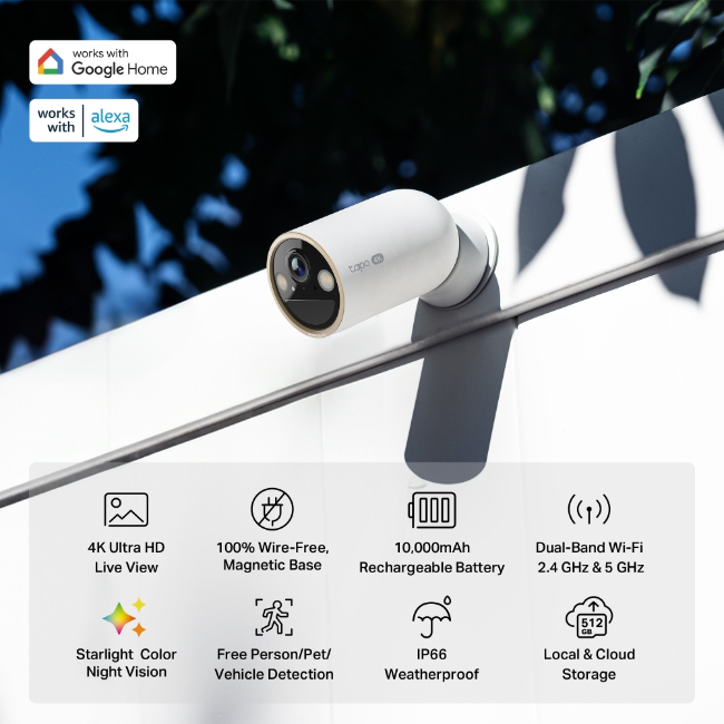 Tapo 4k Battery-Powered Outdoor Security Camera | TAPO-C460 - Image 2
