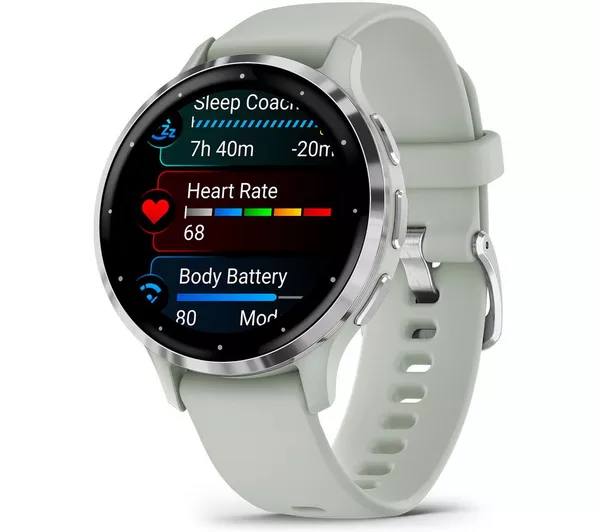 Garmin Venu 3S Smartwatch - Silver Stainless Steel | 010-02785-01 - Image 2