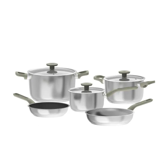 Berghoff Bolt 8pc Cookware Set - Stainless Steel | 3950637