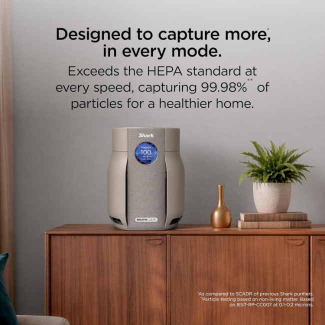 Shark BreatheClear Compact Pro Smart Air Purifier | Charcoal | HP062UKBK - Image 7