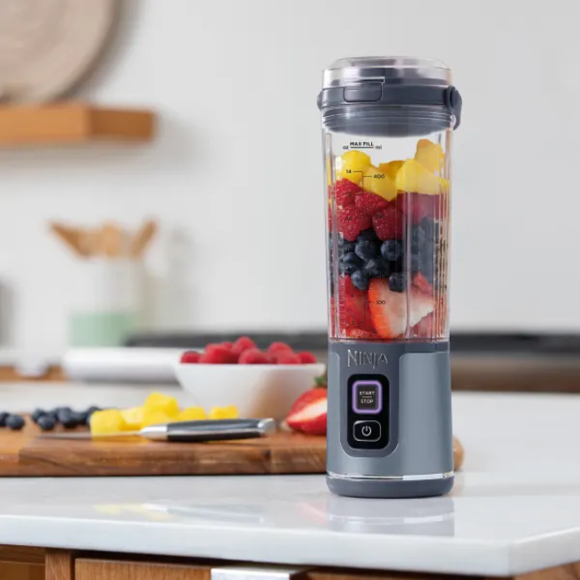 Ninja Blast Cordless Portable Blender | Denim Blue | BC151UKNV - Image 4 Ninja Blast Cordless Portable Blender | Denim Blue | BC151UKNV - Image 4