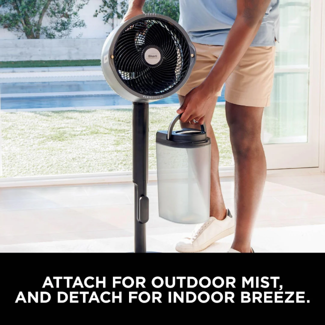 Shark FlexBreeze Pro Mist Indoor & Outdoor Fan & Outdoor Misting System - Grey | FA300UK - Image 8