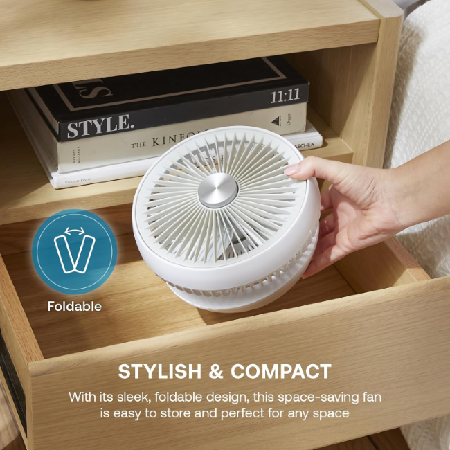 Dimplex Rechargeable Desk Fan | White | DXRCFN - Image 7