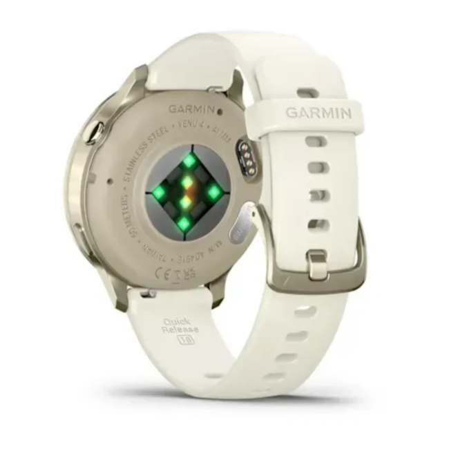 Garmin Venu 4 Smart Watch (41mm) - Lunar Gold with Bone Silicone Band | 010-03013-00 - Image 6