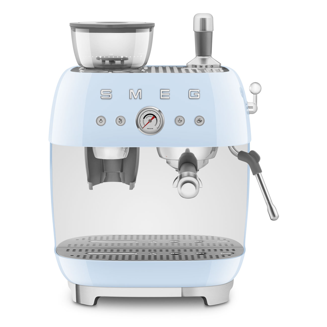 Smeg Espresso Bean To Cup Coffee Machine - Blue | EGF03PBUK Smeg Espresso Bean To Cup Coffee Machine - Blue | EGF03PBUK