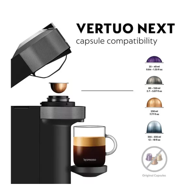 Delonghi Vertuo Next Nespresso Coffee Machine | Grey | ENV120.GY - Image 2