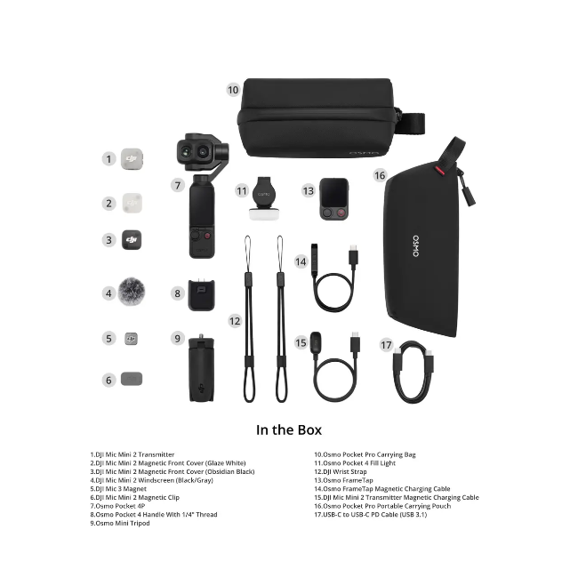 Dji Osmo Pocket 4P Pocket Gimbal Camera (Vlog Combo) - Black | CPOS.00000662.01 - Image 11