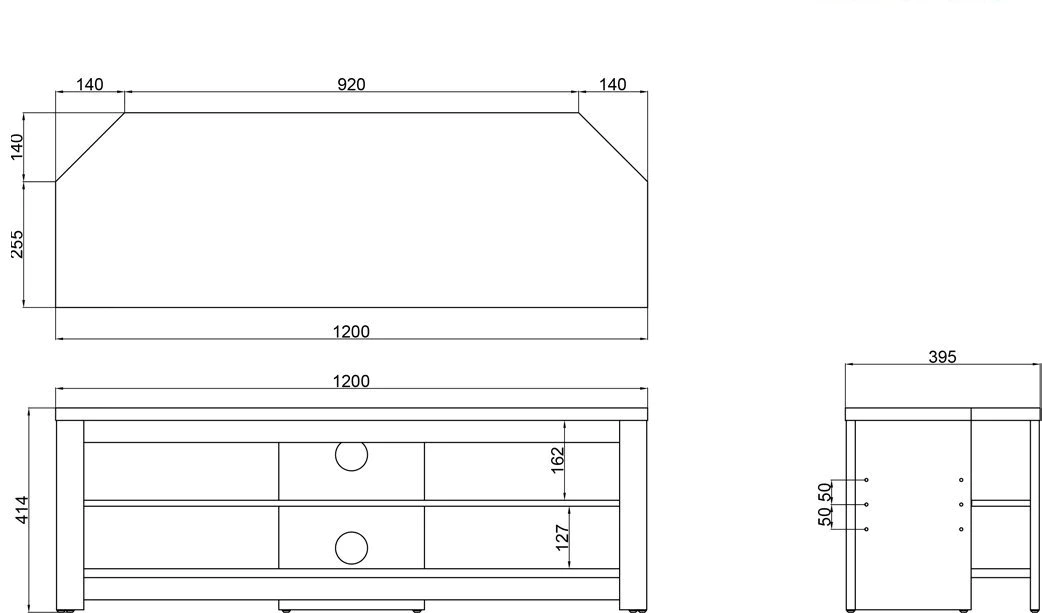 TTAP Memphis 120cm TV Stand - Light Walnut | TVMP1200-WAL - Image 2